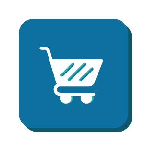 Grocery icon showing a shopping trolley