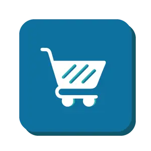 Grocery icon showing a shopping trolley